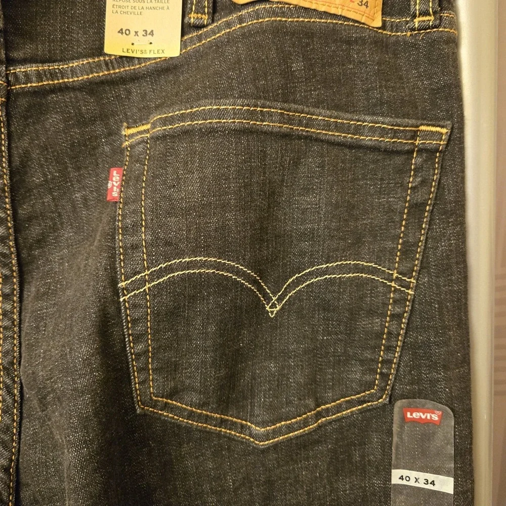 Levis‎ Mens Flex 511 Slim Jeans 40x34 Charcoal Wash Stretch Denim NWT